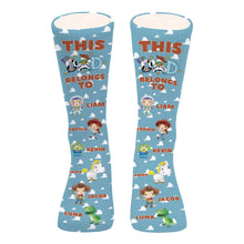 Load image into Gallery viewer, Personalized Fun Mouse Socks for Dad with Custom Names