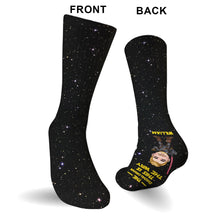 Load image into Gallery viewer, Personalized Star Wars Themed Socks Custom Name Gift for Dad