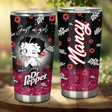 Load image into Gallery viewer, Personalized Dr Pepper Tumbler Just A Girl Custom Gift