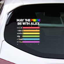 Load image into Gallery viewer, Personalized LGBT Support Decal Custom Name Pride Gift