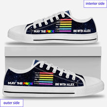 Load image into Gallery viewer, Personalized LGBT Support Low Top Shoes Custom Name Gift