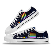 Load image into Gallery viewer, Personalized LGBT Support Low Top Shoes Custom Name Gift