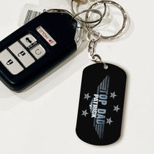 Load image into Gallery viewer, Personalized Stainless Steel Keychain for Dad Custom Gift