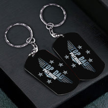 Load image into Gallery viewer, Personalized Stainless Steel Keychain for Dad Custom Gift