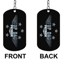 Load image into Gallery viewer, Personalized Stainless Steel Keychain for Dad Custom Gift