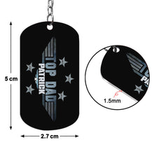 Load image into Gallery viewer, Personalized Stainless Steel Keychain for Dad Custom Gift