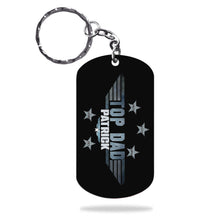 Load image into Gallery viewer, Personalized Stainless Steel Keychain for Dad Custom Gift