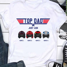 Load image into Gallery viewer, Personalized Top Dad T-shirt & Hoodie Custom Names Gift for Father's Day