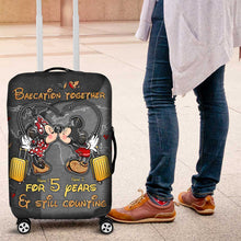 Load image into Gallery viewer, Personalized Mickey & Minnie Luggage Cover Custom Name Gift for Couples
