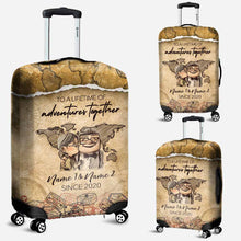 Load image into Gallery viewer, Personalized Couple Luggage Cover Custom Names Travel Gift