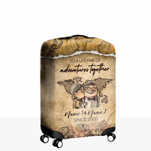Load image into Gallery viewer, Personalized Couple Luggage Cover Custom Names Travel Gift