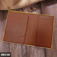Load image into Gallery viewer, Personalized Leather Luggage Tag & Passport Holder Adventure Gift