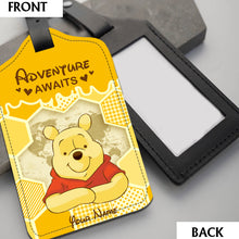 Load image into Gallery viewer, Personalized Leather Luggage Tag & Passport Holder Adventure Gift