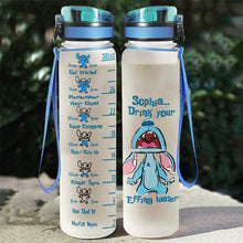 Load image into Gallery viewer, Personalized Ohana Water Tracker Bottle with Time Markers for Kids