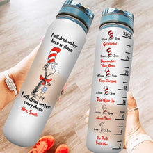 Load image into Gallery viewer, Personalized Teacher Water Tracker Bottle with Time Markers and Infuser