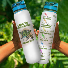 Load image into Gallery viewer, Personalized Water Tracker Bottle Custom Name Infuser Gift