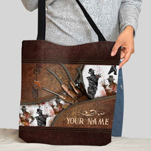 Load image into Gallery viewer, Personalized Nightmare Tote Bag Custom Name Gift for Horror Lovers
