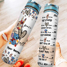 Load image into Gallery viewer, Personalized Ohana Water Tracker Bottle Custom Name Gift