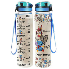 Load image into Gallery viewer, Personalized Ohana Water Tracker Bottle Custom Name Gift
