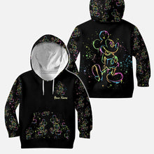 Load image into Gallery viewer, Personalized Colorful Mouse Hoodie and Leggings Set for Kids