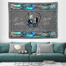 Load image into Gallery viewer, Personalized Nightmare Couple Wall Tapestry Custom Names Gift