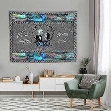Load image into Gallery viewer, Personalized Nightmare Couple Wall Tapestry Custom Names Gift