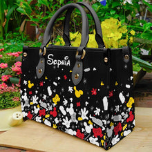 Load image into Gallery viewer, Personalized Leather Handbag with Mouse Design for Women