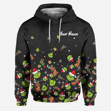 Load image into Gallery viewer, Personalized Grinch Christmas Hoodie & Leggings Set for Kids & Adults