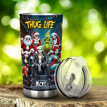 Load image into Gallery viewer, Personalized Christmas Tumbler with Nightmare Design for Mom