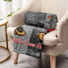 Load image into Gallery viewer, Personalized Mouse Blanket Happily Ever After Gift for Couple