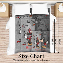 Load image into Gallery viewer, Personalized Mouse Blanket Happily Ever After Gift for Couple