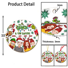 Load image into Gallery viewer, Personalized Christmas Ornament Custom Family Names Grinch Design