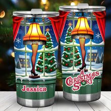 Load image into Gallery viewer, Personalized Christmas Story Tumbler Custom Name Gift