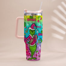 Load image into Gallery viewer, Personalized Grinch Christmas Tumbler With Handle Gift for Mom