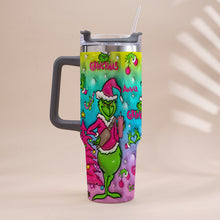 Load image into Gallery viewer, Personalized Grinch Christmas Tumbler With Handle Gift for Mom