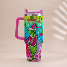 Load image into Gallery viewer, Personalized Grinch Christmas Tumbler With Handle Gift for Mom