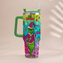 Load image into Gallery viewer, Personalized Grinch Christmas Tumbler With Handle Gift for Mom