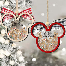 Load image into Gallery viewer, Personalized 3 Layered Shaker Ornament for Family Christmas Gift