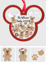 Load image into Gallery viewer, Personalized 3 Layered Shaker Ornament for Family Christmas Gift