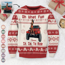 Load image into Gallery viewer, Personalized Ugly Christmas Sweater Fun Ride Gift for Family