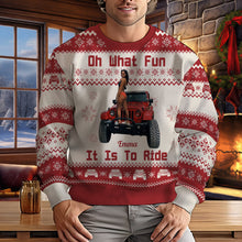 Load image into Gallery viewer, Personalized Ugly Christmas Sweater Fun Ride Gift for Family