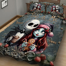 Load image into Gallery viewer, Personalized Nightmare Quilt Set for Couples | Custom Name Gift