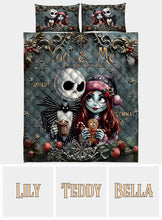 Load image into Gallery viewer, Personalized Nightmare Quilt Set for Couples | Custom Name Gift