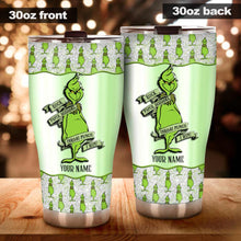 Load image into Gallery viewer, Personalized Grinch Tumbler Custom Name Gift for Christmas
