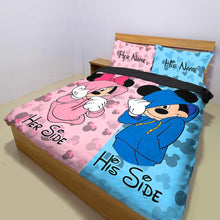 Load image into Gallery viewer, Personalized Mouse Bedding Set with Custom Names for Couples
