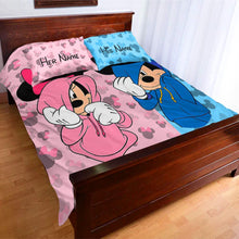 Load image into Gallery viewer, Personalized Mouse Bedding Set with Custom Names for Couples