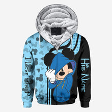 Load image into Gallery viewer, Personalized Mickey Mouse Hoodie Custom Name Gift for Couples