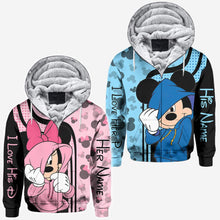 Load image into Gallery viewer, Personalized Mickey Mouse Hoodie Custom Name Gift for Couples