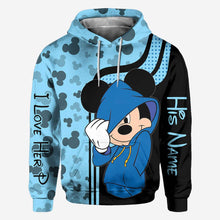 Load image into Gallery viewer, Personalized Mickey Mouse Hoodie Custom Name Gift for Couples