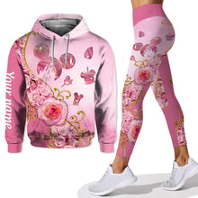 Load image into Gallery viewer, Personalized Pink Mouse Hoodie & Leggings Set Custom Name Gift